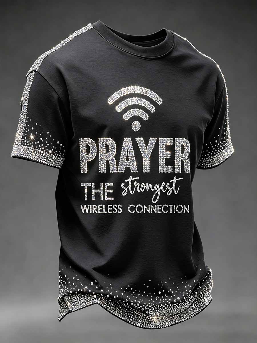Men's Fashion Faith Pattern Print Casual T-Shirt