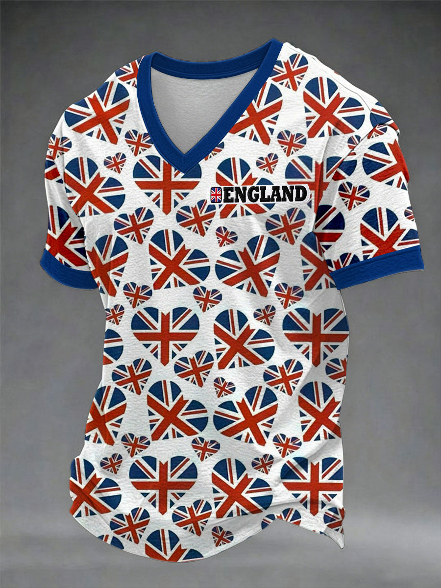 Men's British Casual Printed Unisex T-shirt