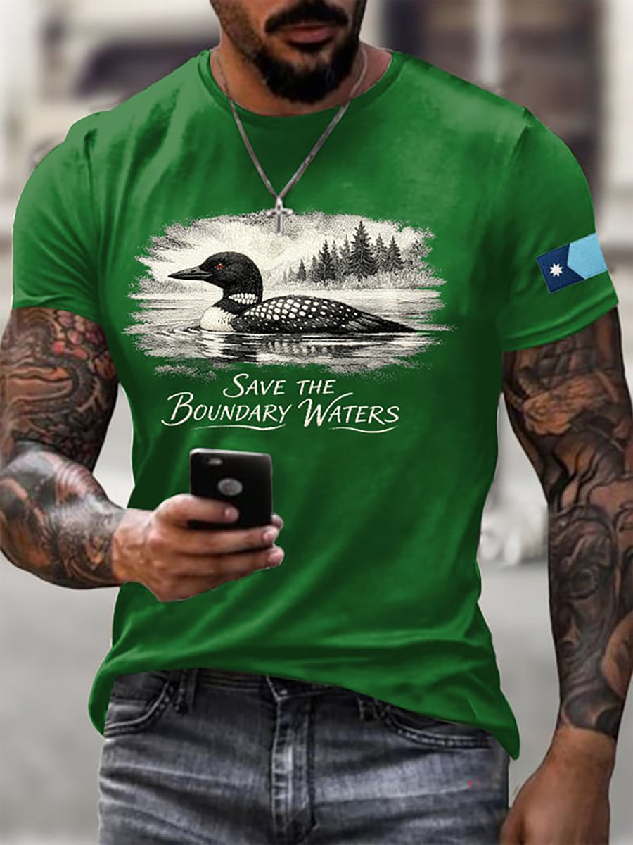 Men's Save The Boundary Waters Print T-shirt