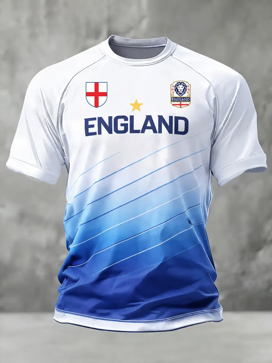 Men's UK Football Lover England Printed short sleeve t-shirt