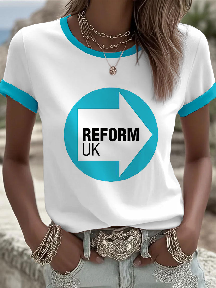 Women's Reform UK Printed Casual T-Shirt