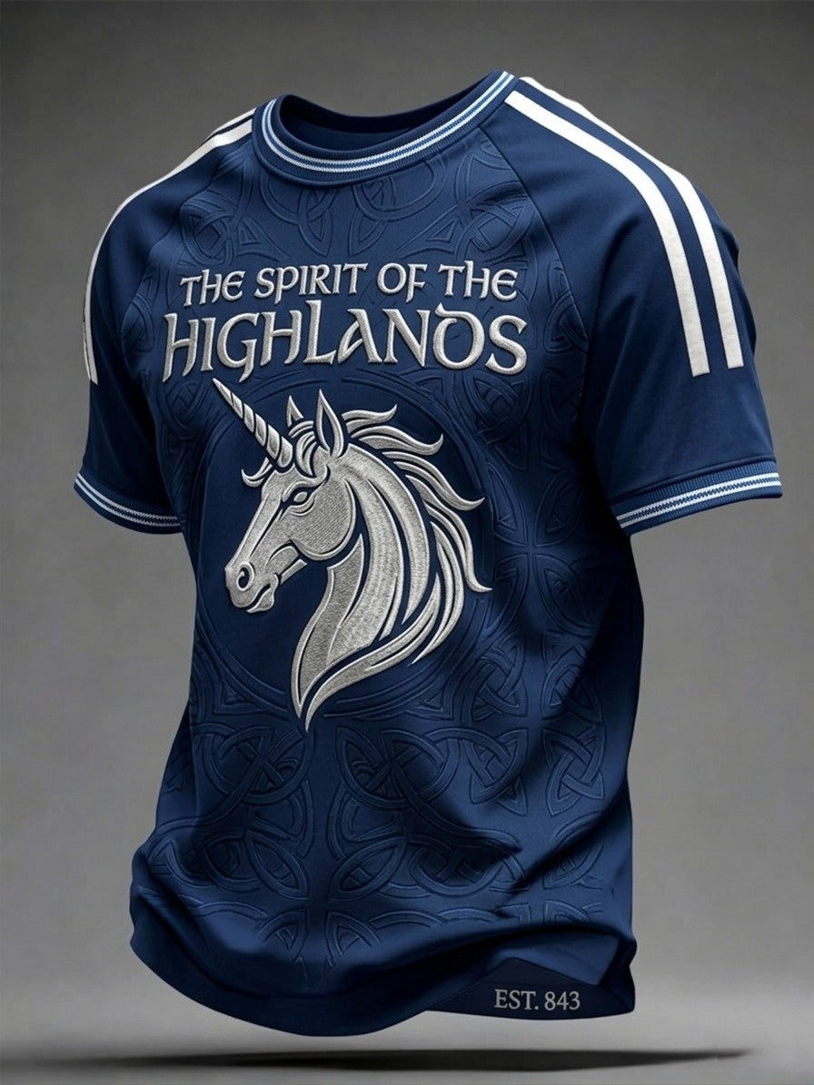 Men's Retro UK Scotland Football Lover 2026 Print Short-Sleeve T-Shirt