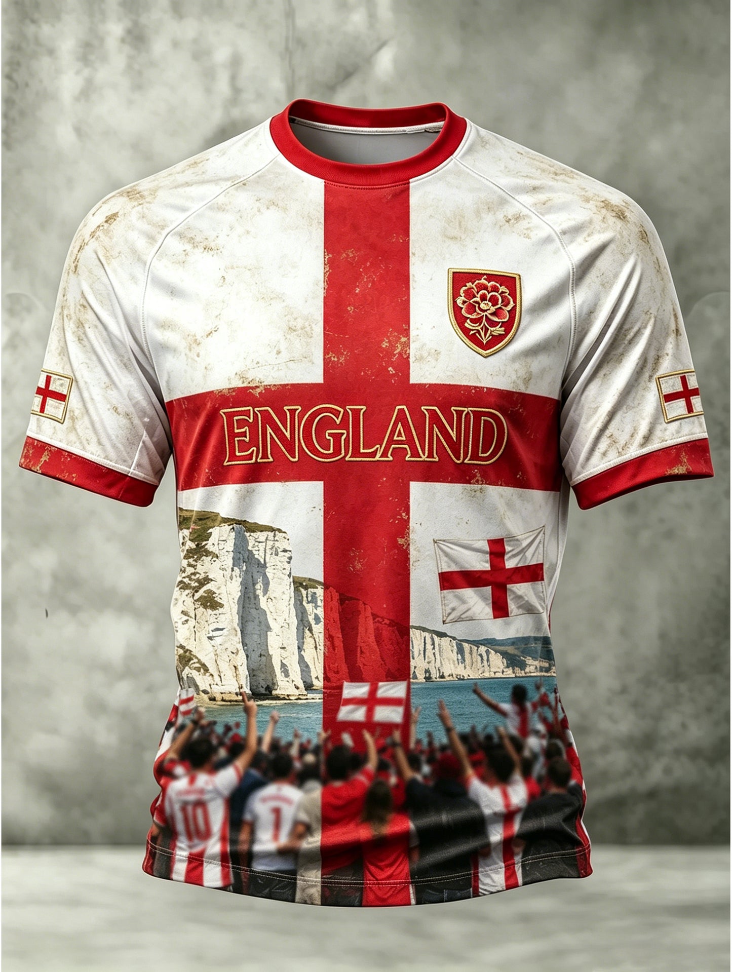 Men's England Football Waffle Short Sleeve