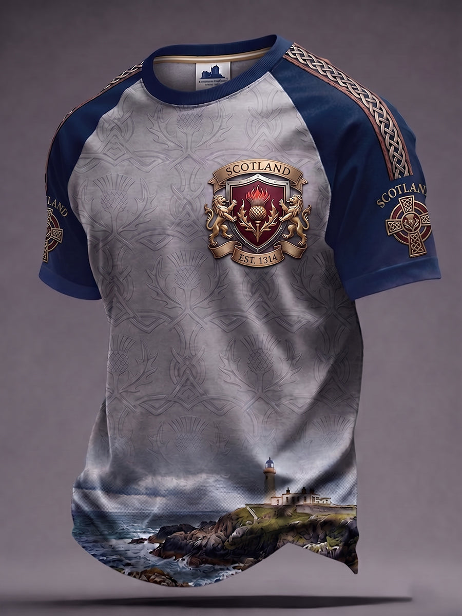Men's Scottish Thistle Flag Short Sleeve T-shirt