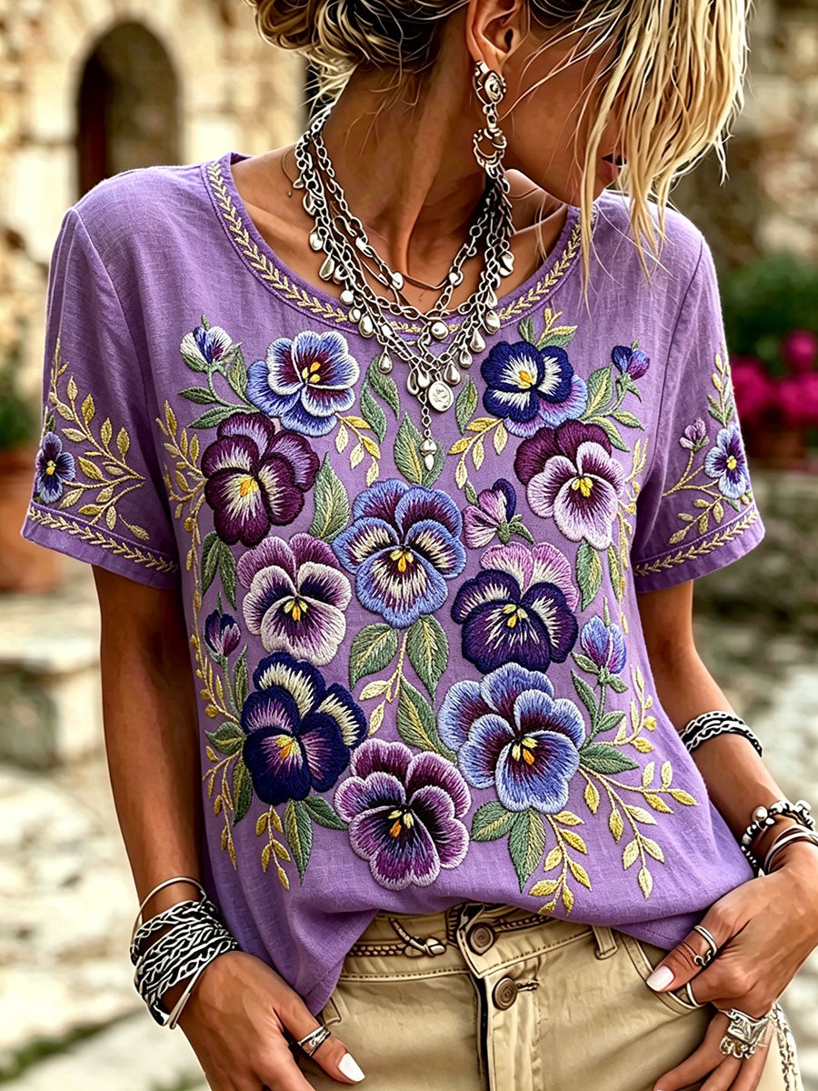 Women's Alzheimer's Purple Floral Tops