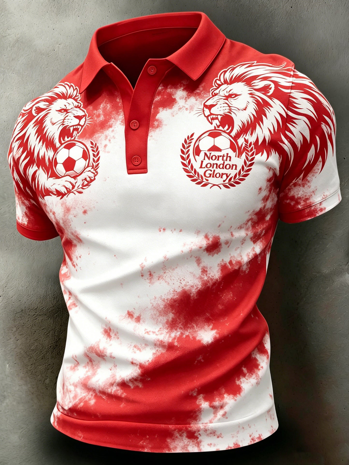 Men's Football Cheering Art Print Polo Shirt
