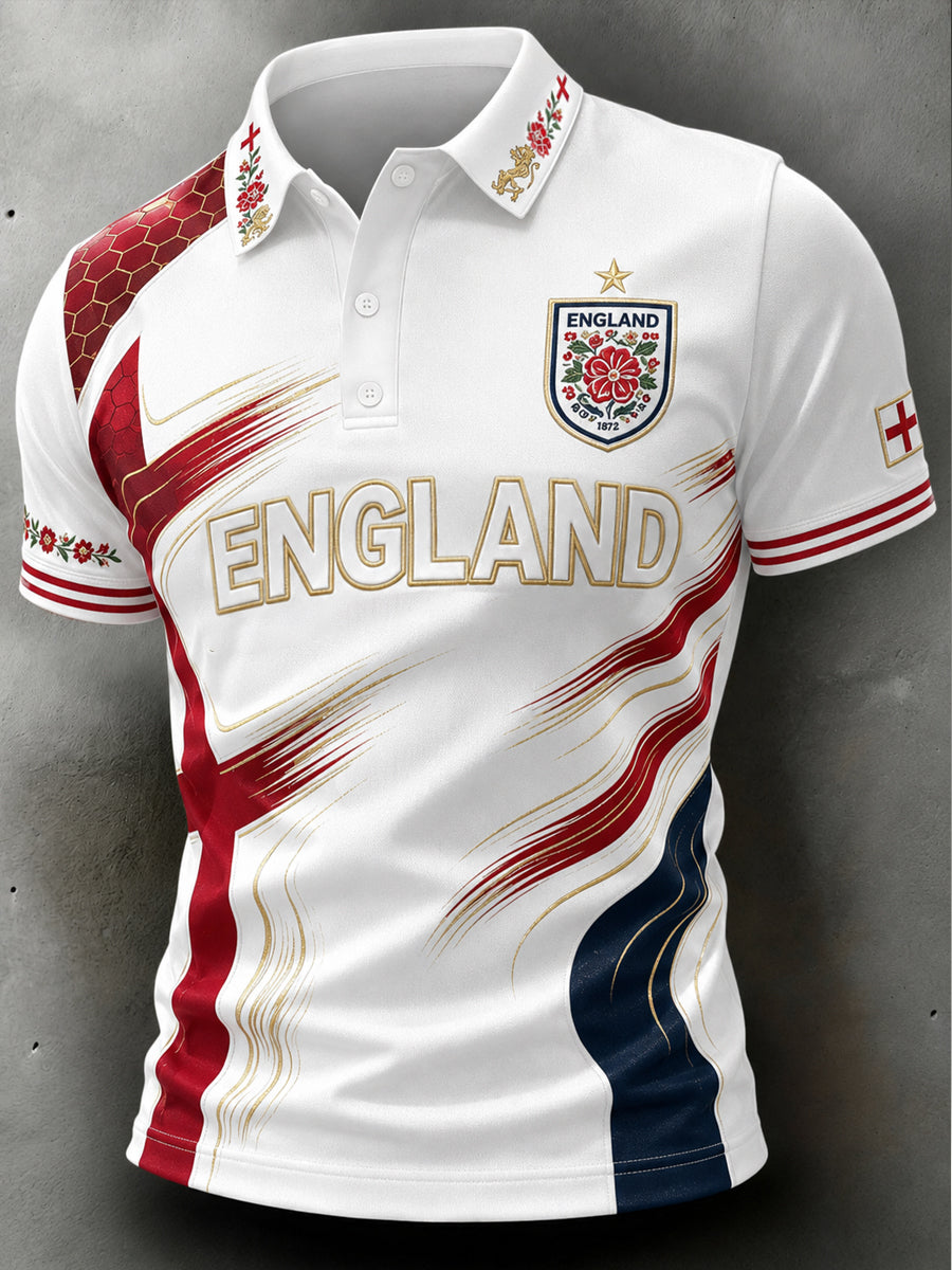 Men's England Football Short Sleeve Shirt
