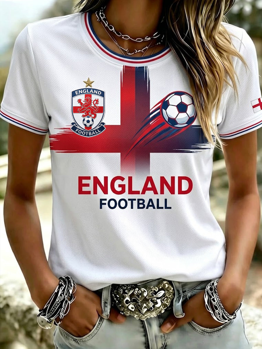 Women's England Football Short-Sleeved T-Shirt