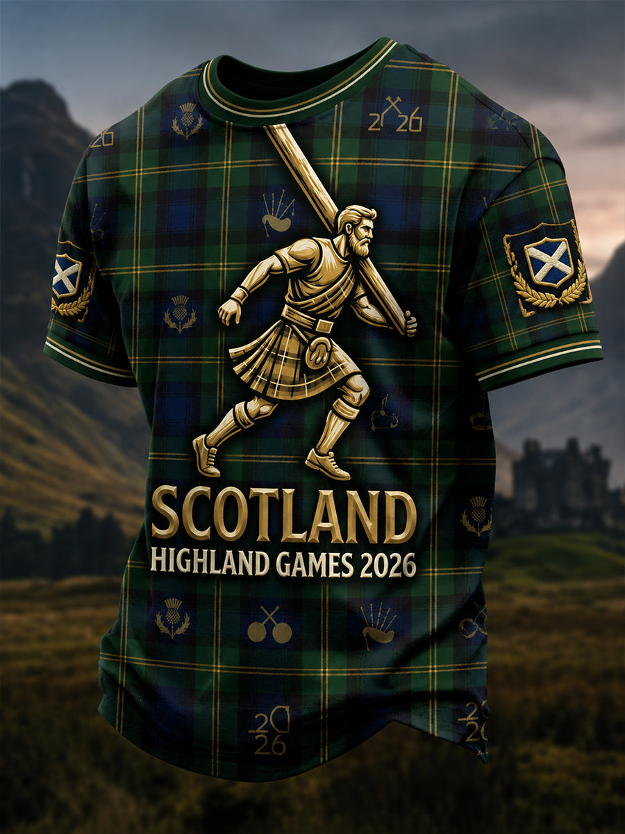 Men's Scottish Highland Games Short Sleeve T-shirt