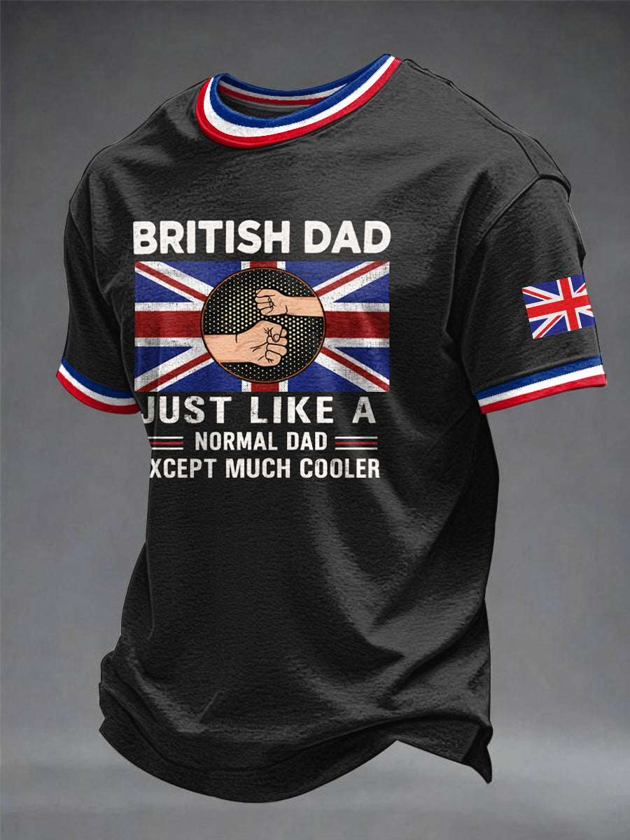 Men's British Father's Day Printed T-shirt