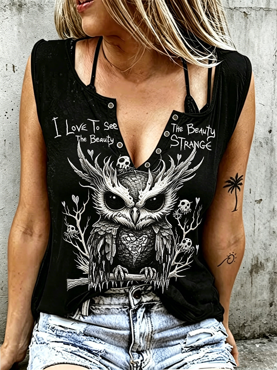 Women's Retro Animal Print Sleeveless Tank Top