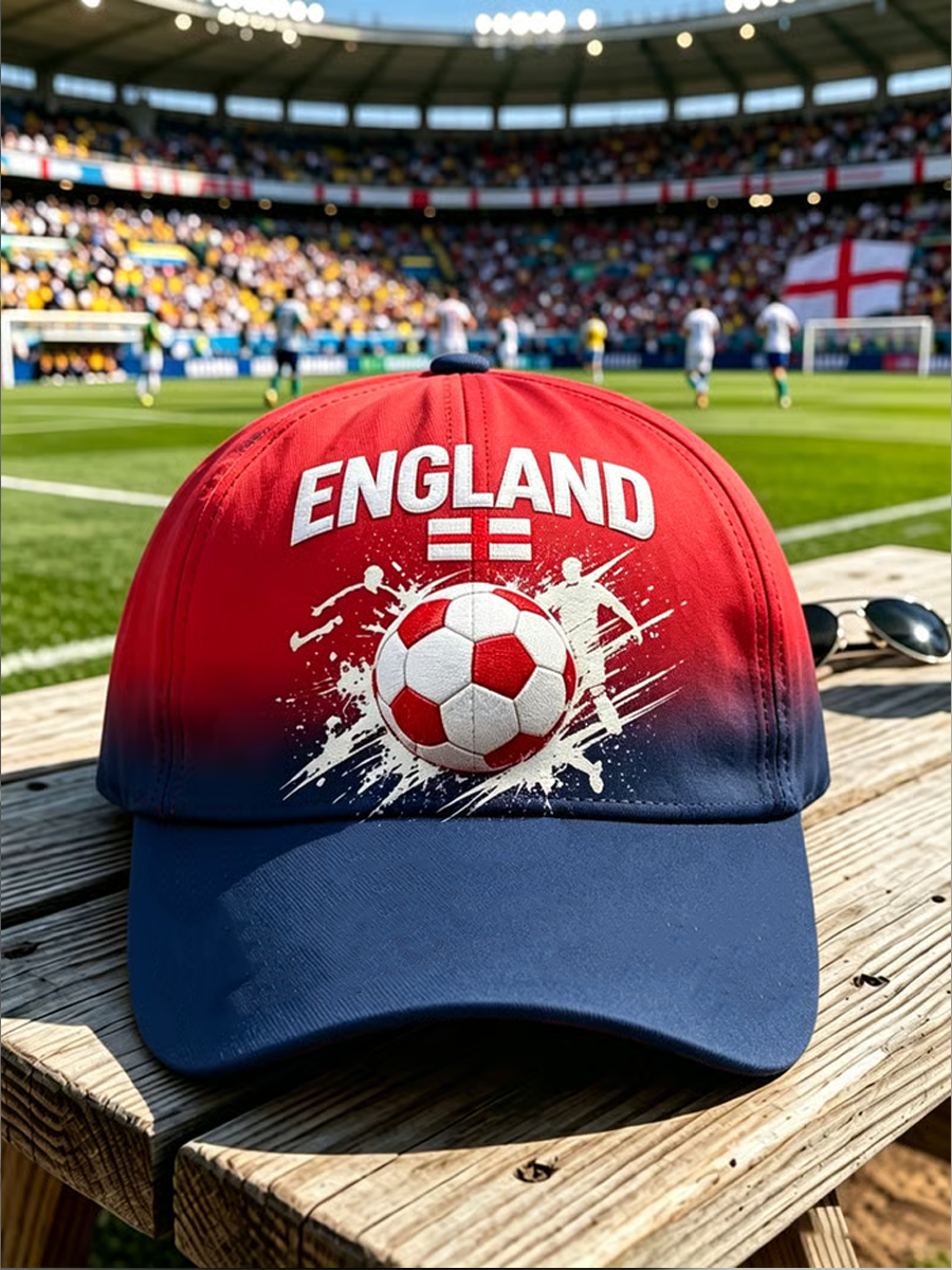 Unisex UK Football Lover England Printed Resort Hawaiian Design Print Hat