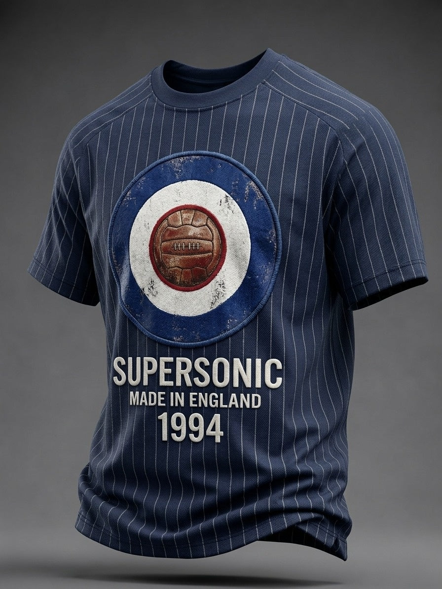 Men's Vintage British Supersonic Target Rock Band Short-Sleeve T-Shirt