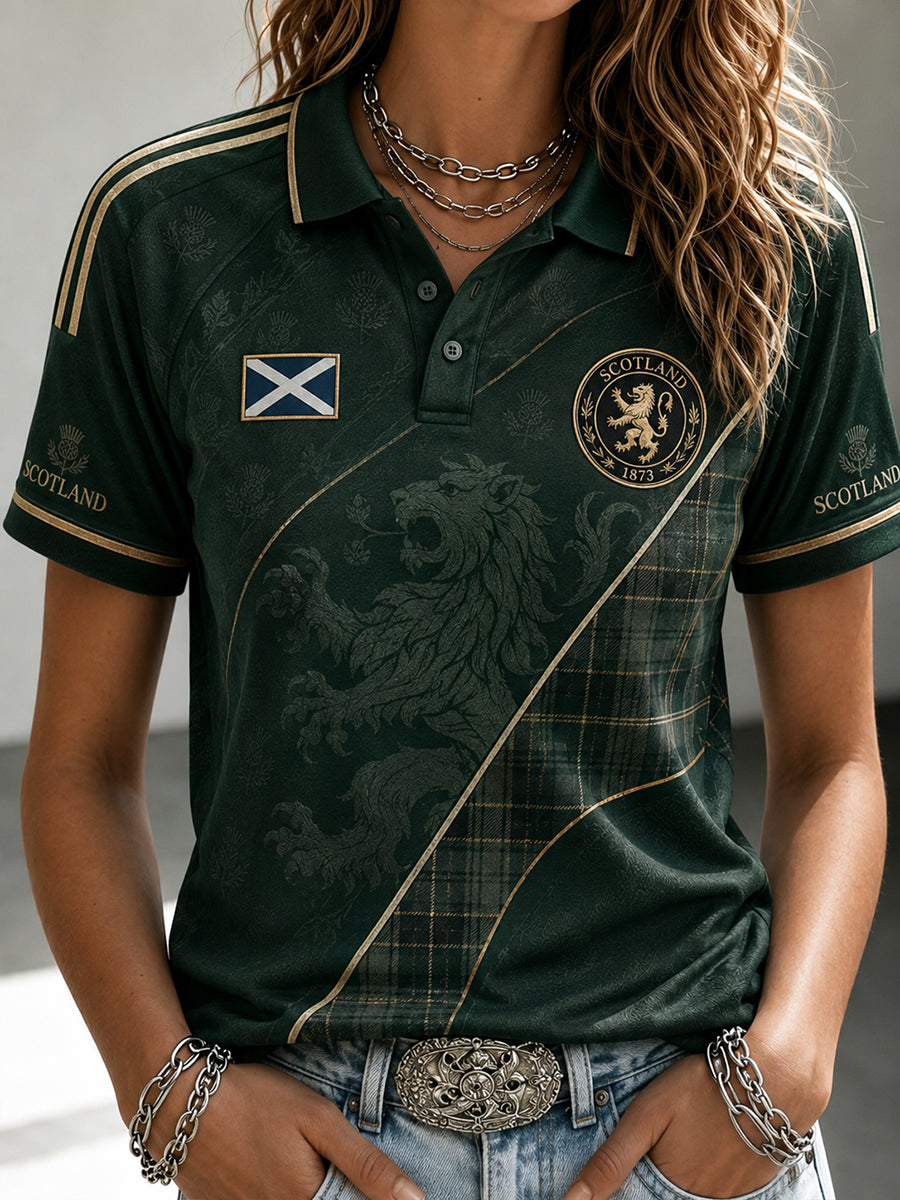 Women's Scotland Footabll Polo T-Shirt