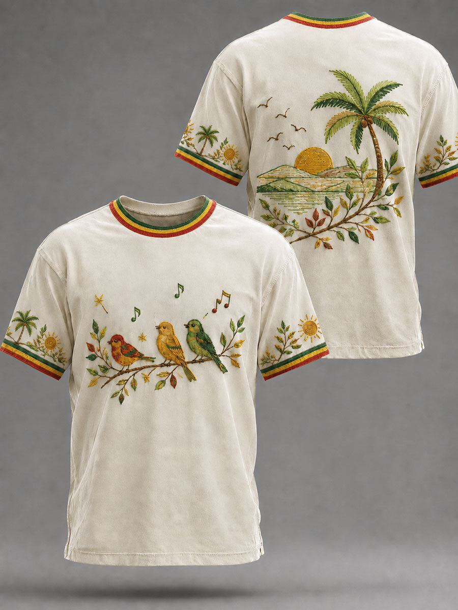 Men's 'Every Little Thing Is Gonna Be Alright' Printed Casual T-Shirt