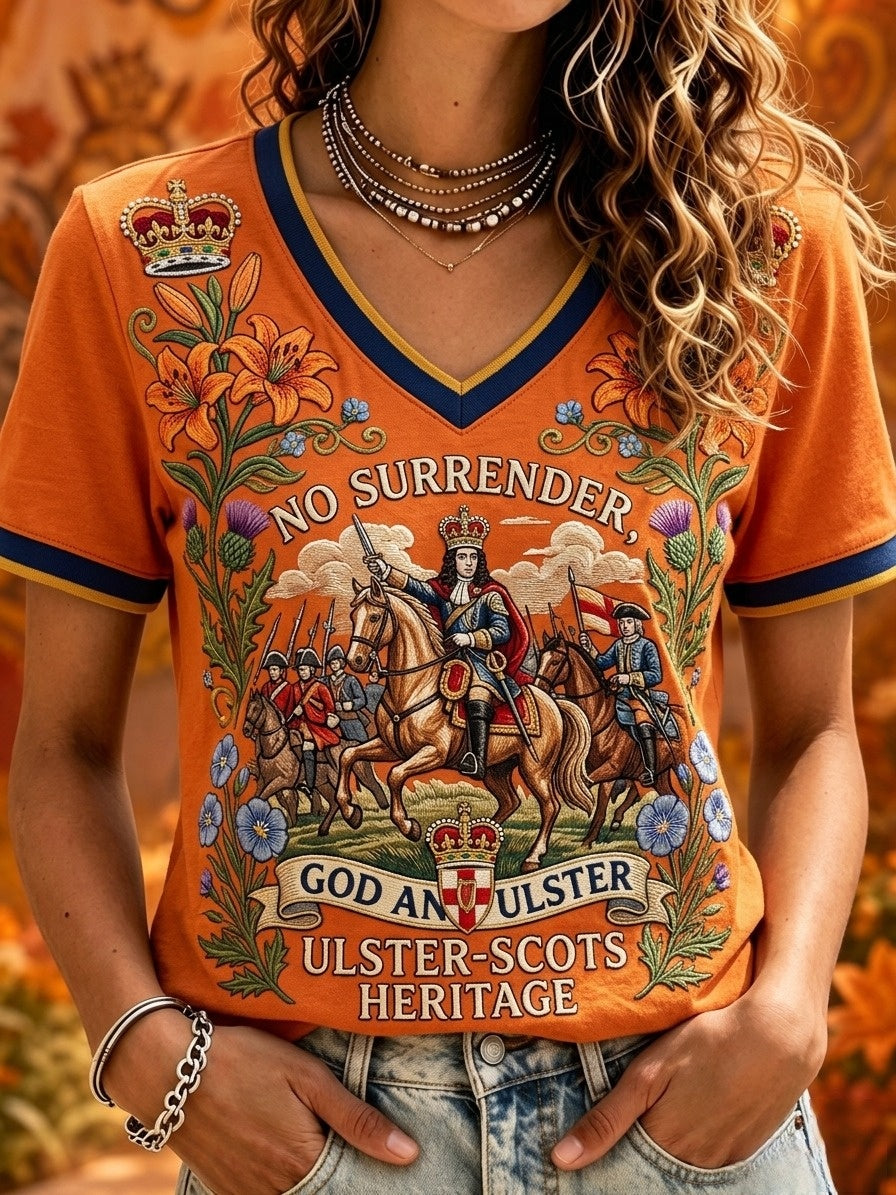 Women's 12th July Orangemen's Day Art Printed T-shirt