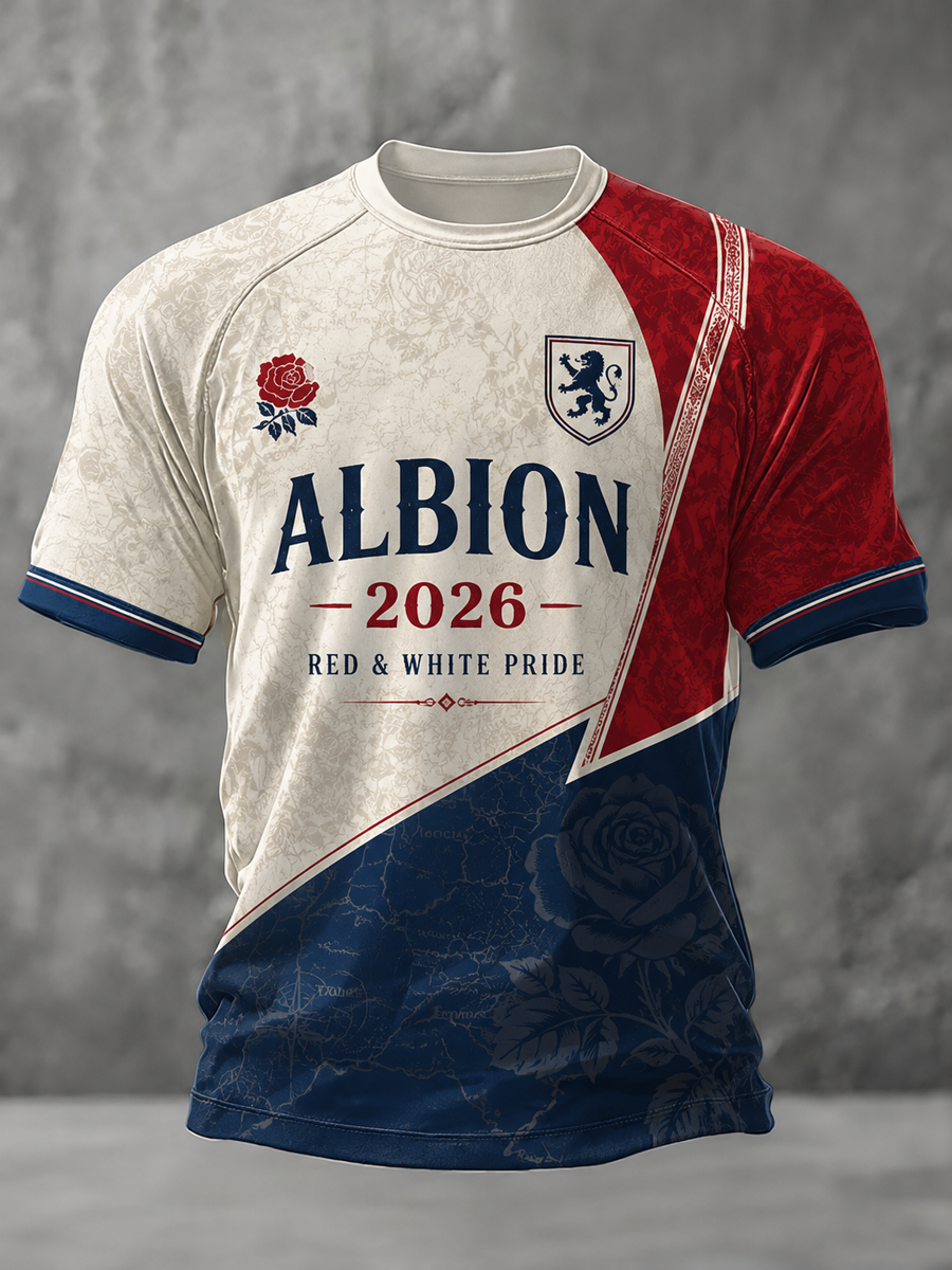 Men's UK Football Lover England Printed short sleeve t-shirt