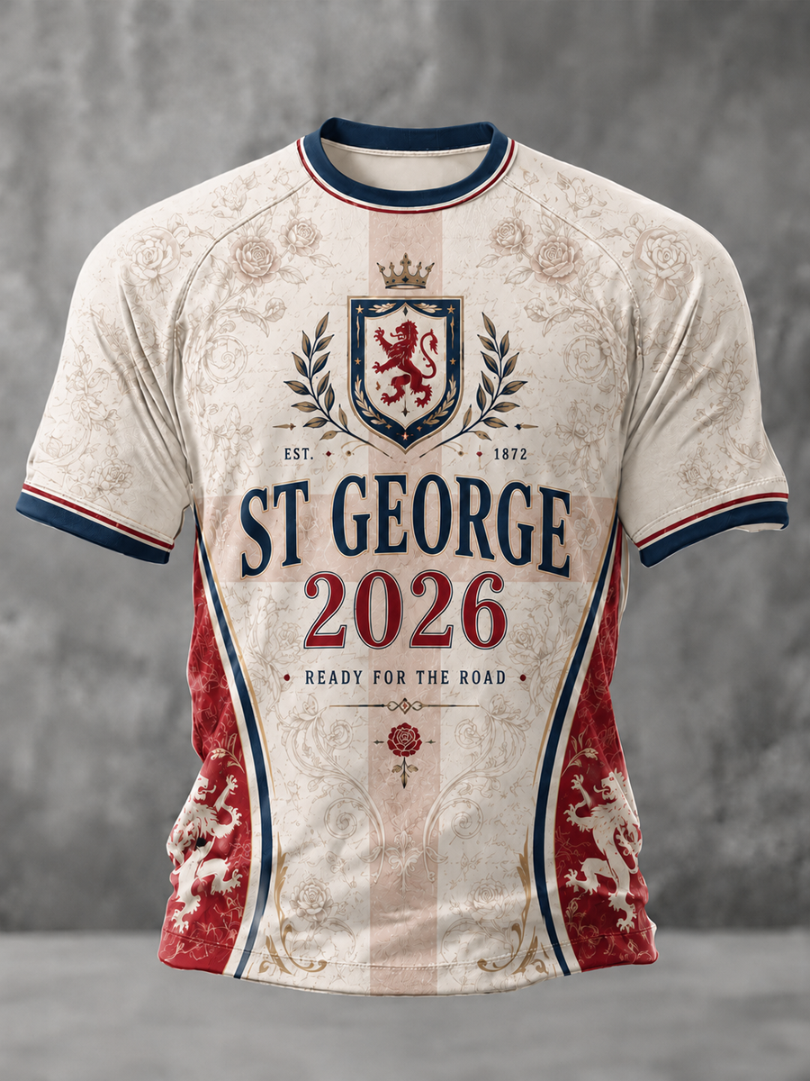 Men's UK Football Lover England Printed short sleeve t-shirt