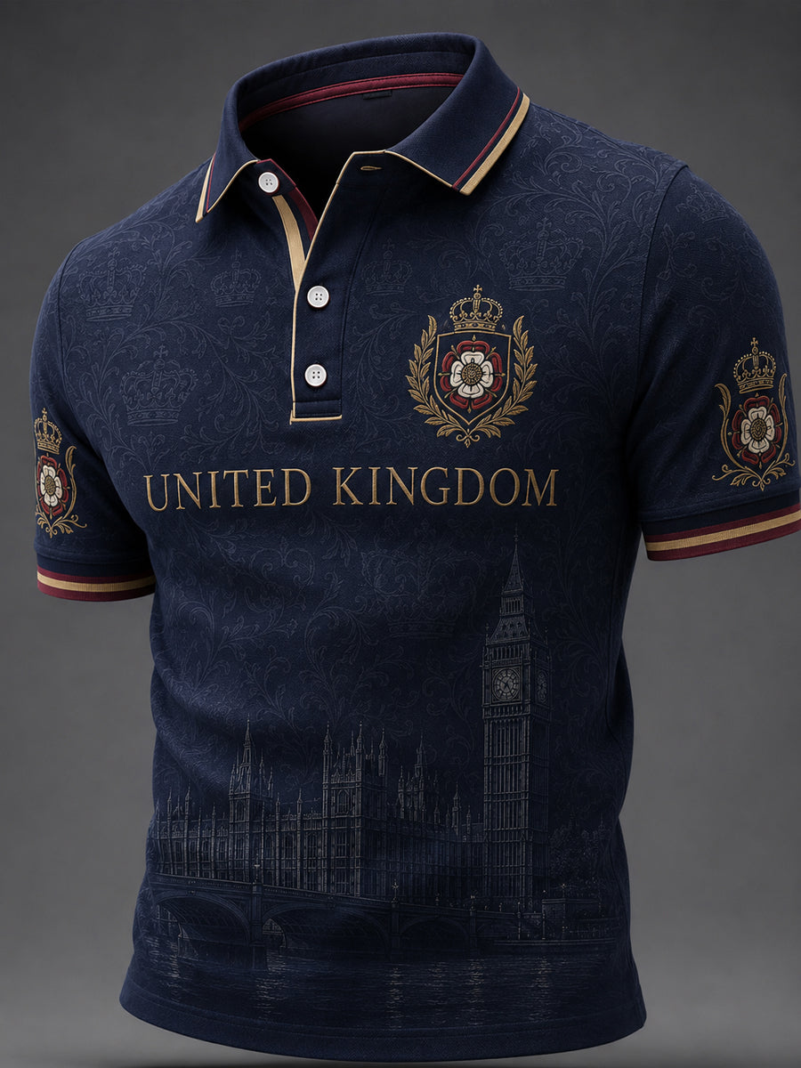 Men's British Art Printed Short Sleeve Top