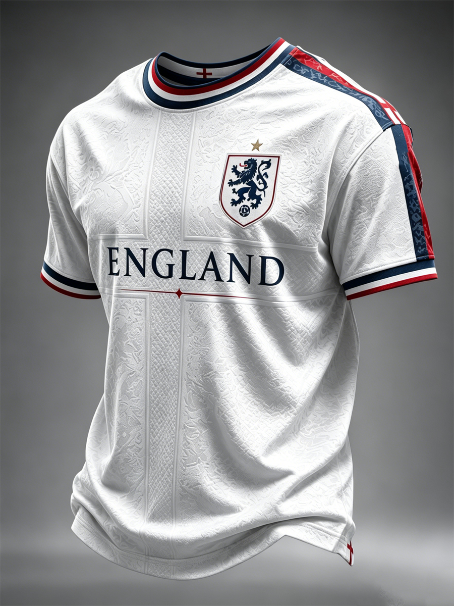 Men's UK Football Lover England Printed short sleeves t-shirt
