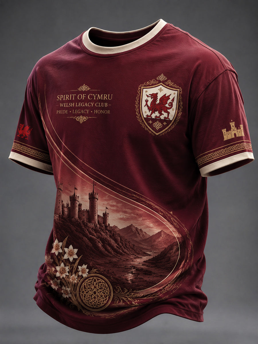 Men's Welsh Dragon Printed T-shirt