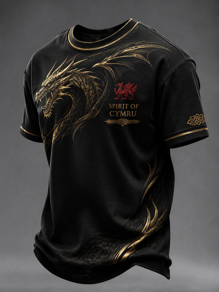 Men's Welsh Dragon Printed T-shirt