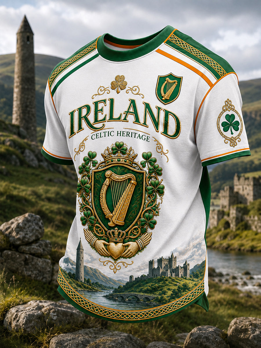 Men's Irish Patriotic Short Sleeve Shirt