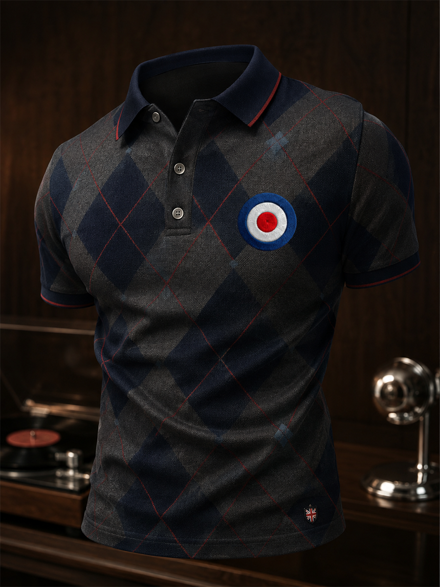 Men's Mods Culture UK Music Lover Business Style Printed polo shirt