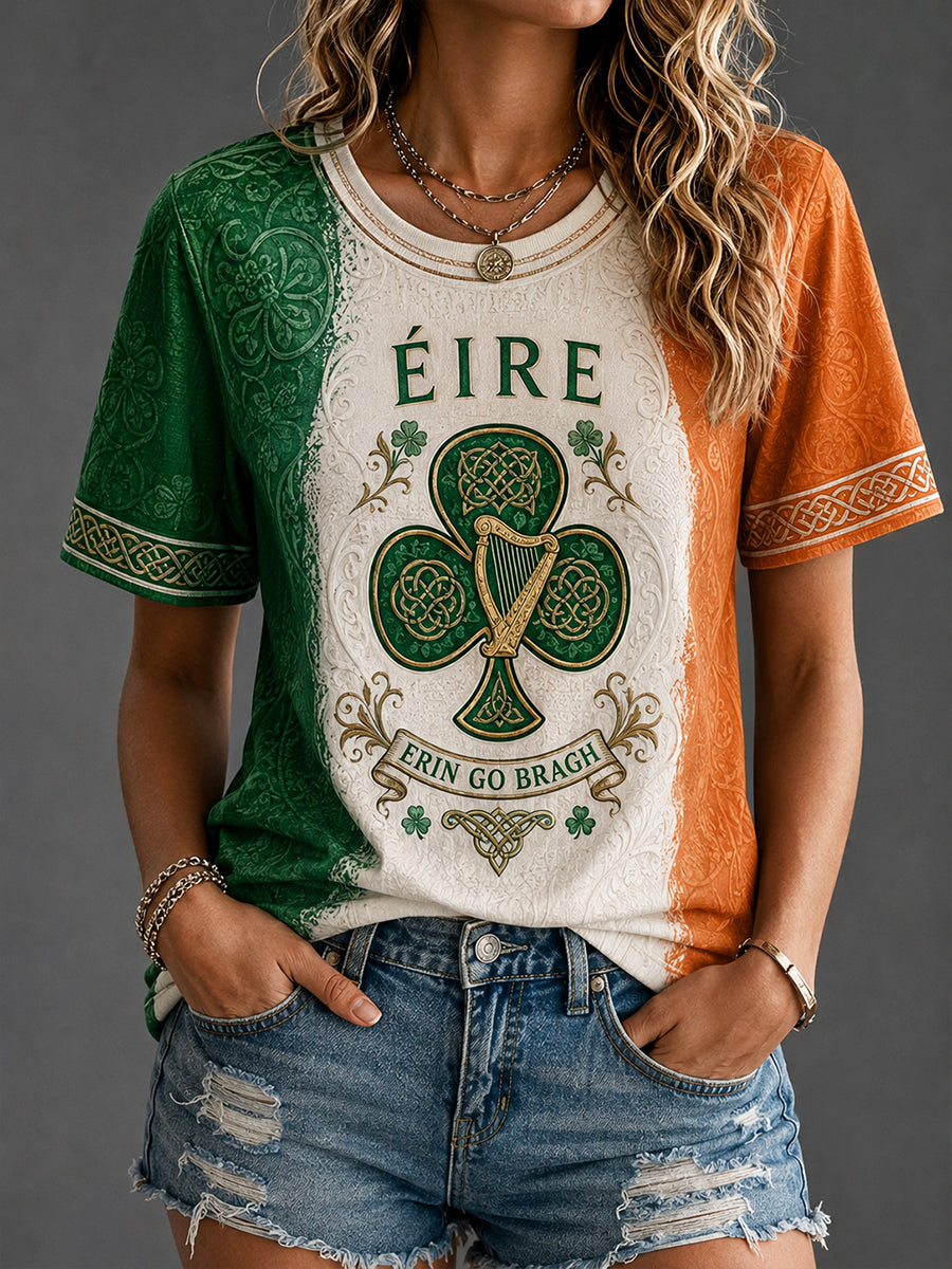 Women's Irish Patriotic Short-Sleeved T-Shirt