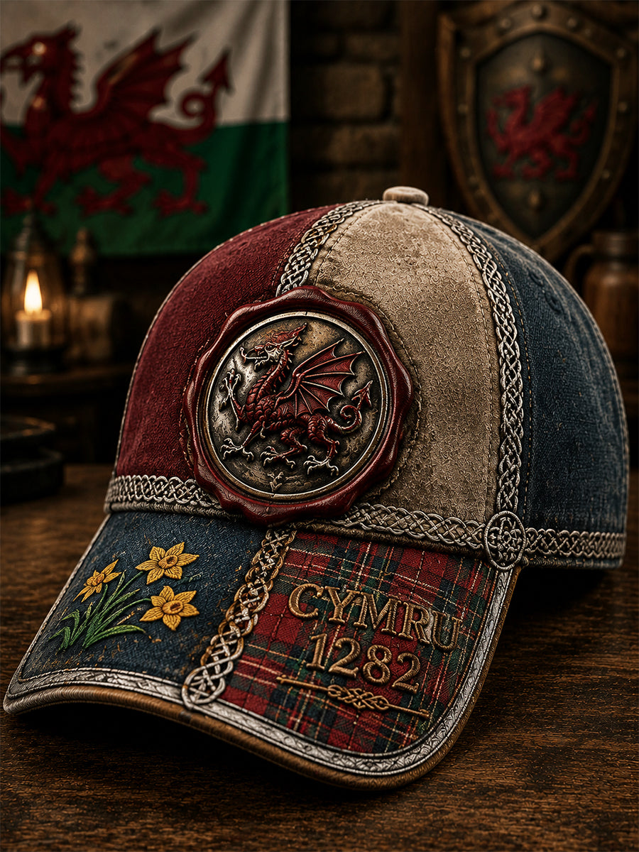 Unisex Welsh Red Dragon Printed Hat