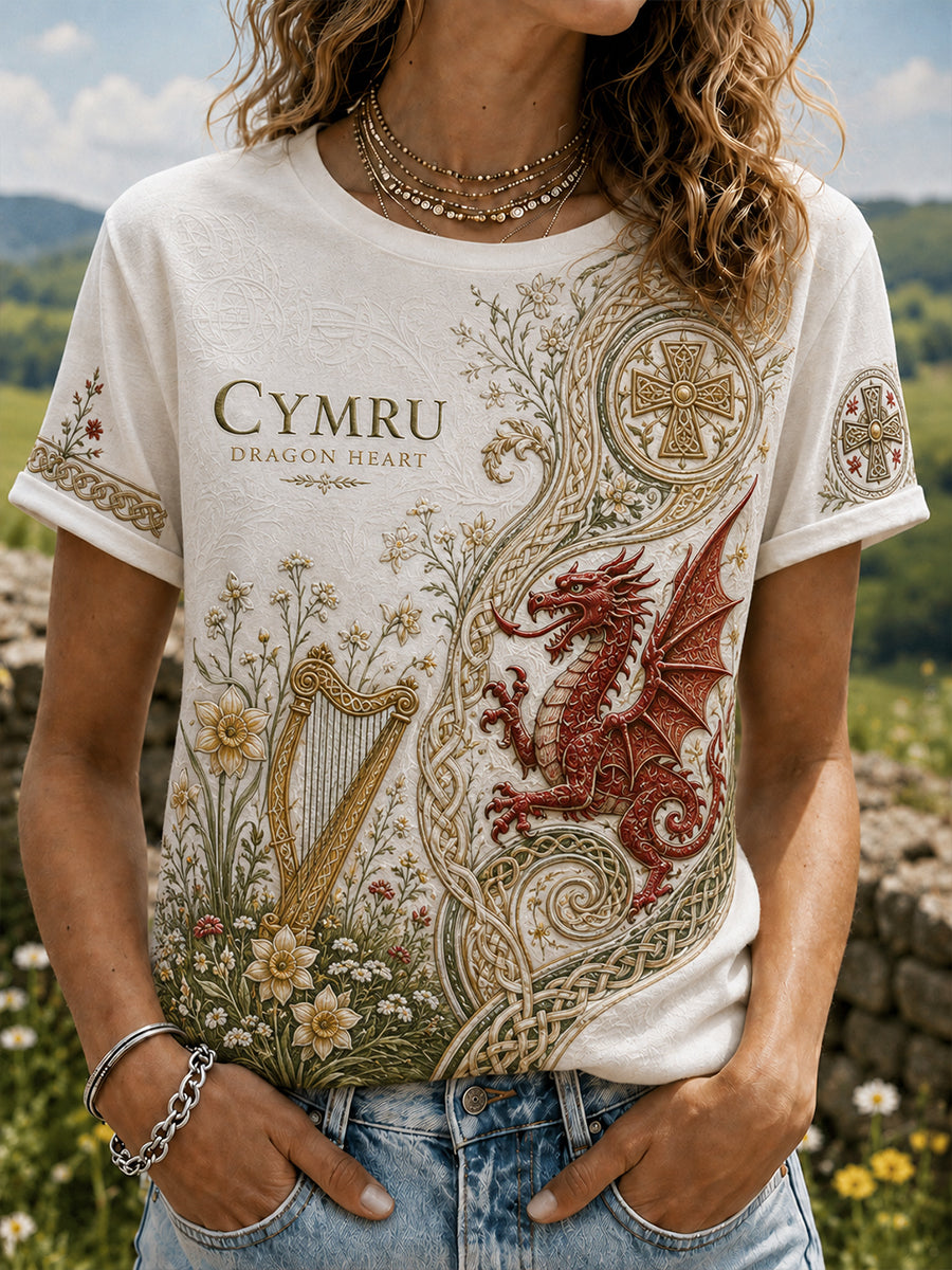 Women's Wales Uk Short-Sleeved T-Shirt