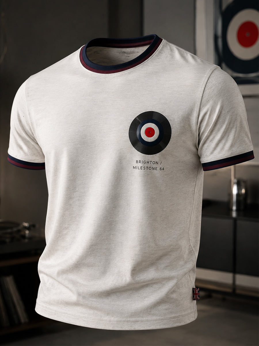 Men's Mods Culture UK Music Lover Business Style Printed short sleeves t-shirt