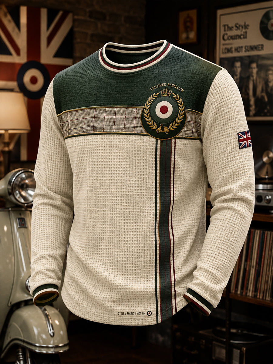Men's Paul Weller And British Mod Culture Waffle Long Sleeve T-Shirt