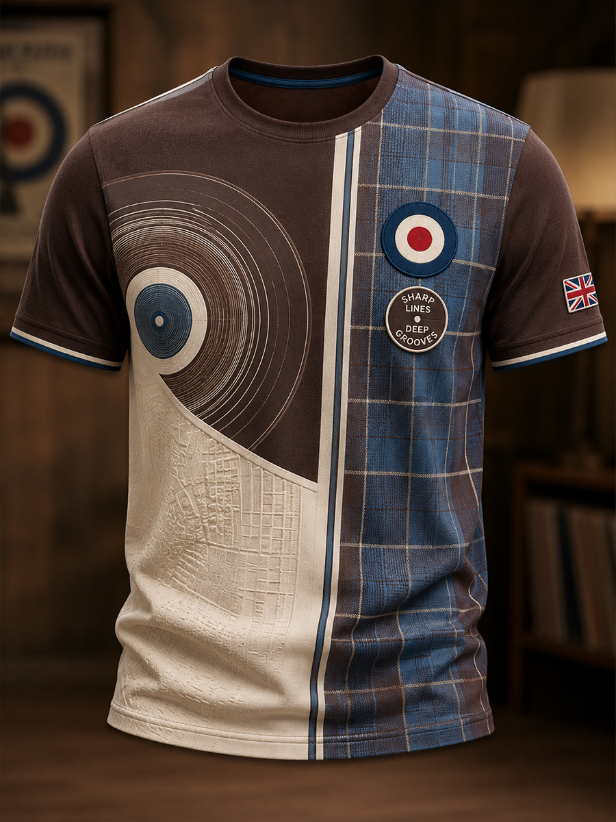 Men's British Paul Weller Modern Culture Business Style Short Sleeves T-Shirt