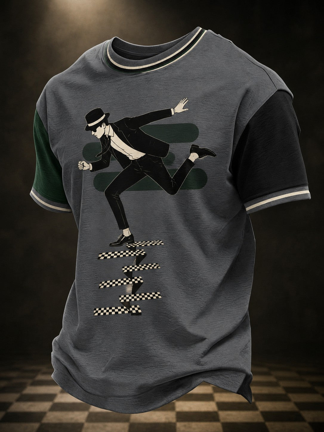 Men's Ska Revival Style Printed T-shirt