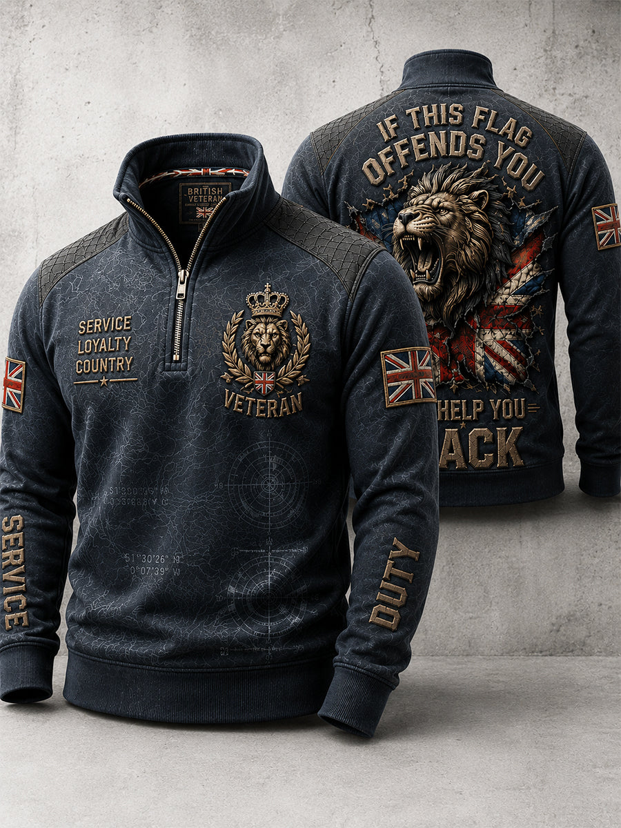 Men's IF THIS FLAG OFFENDS YOU I'LL HELP YOU PACK Zipper Hoodie