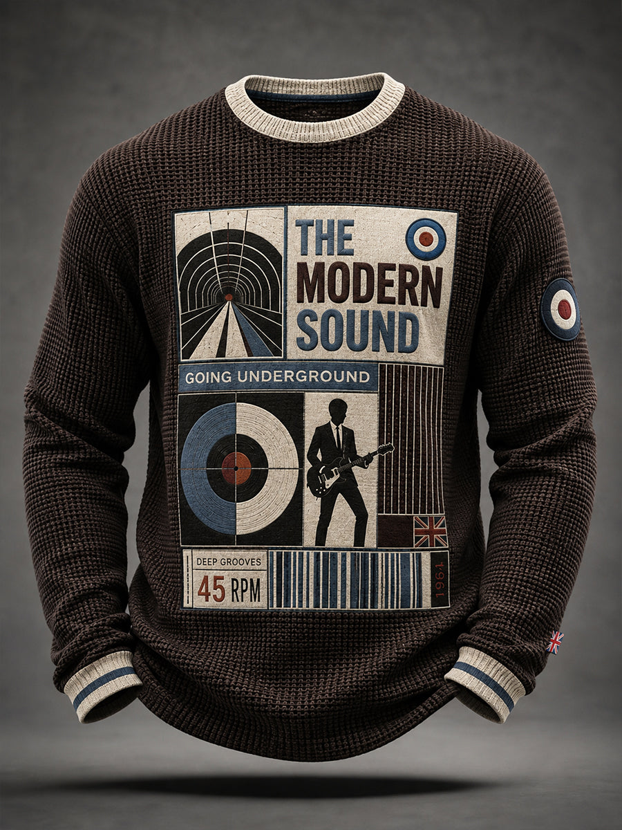 Men's Paul Weller And British Mod Culture Waffle Long Sleeve T-Shirt