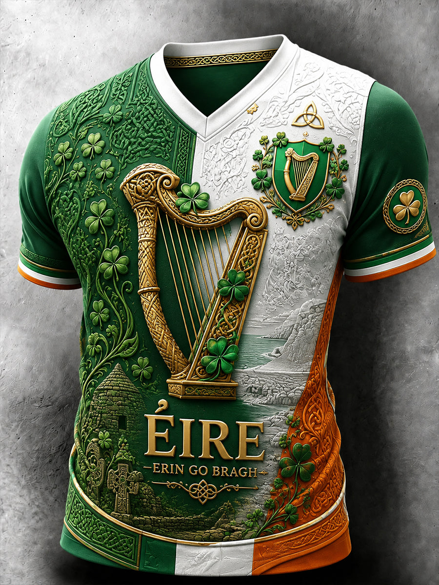 Men's Irish Patriotic Commemoration V-neck T-shirt