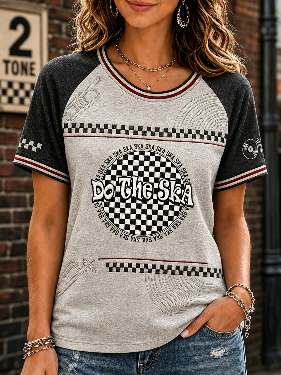 Women's Ska-Style Printed Casual T-shirt