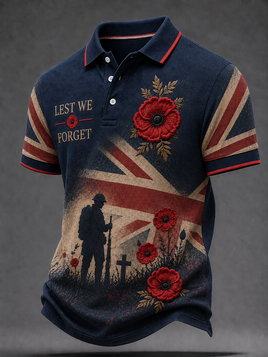 Men's Remembrance Day Lest We Forget Printed Shirt