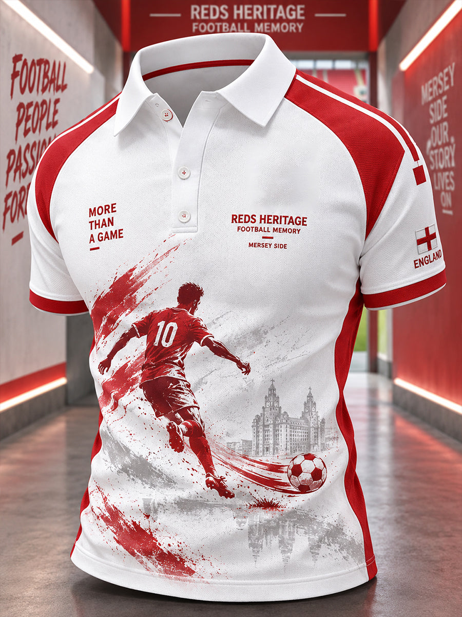Men's Club-Graphic Raglan-Sleeve Short-Sleeve Polo Shirt