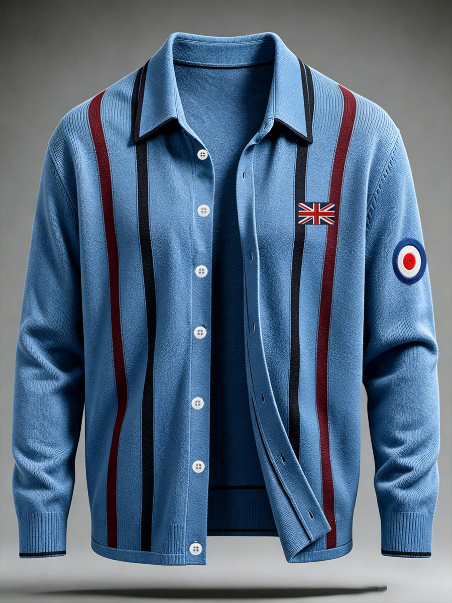 Men's UK Music Lover Mods Art Printed Knit Jacket