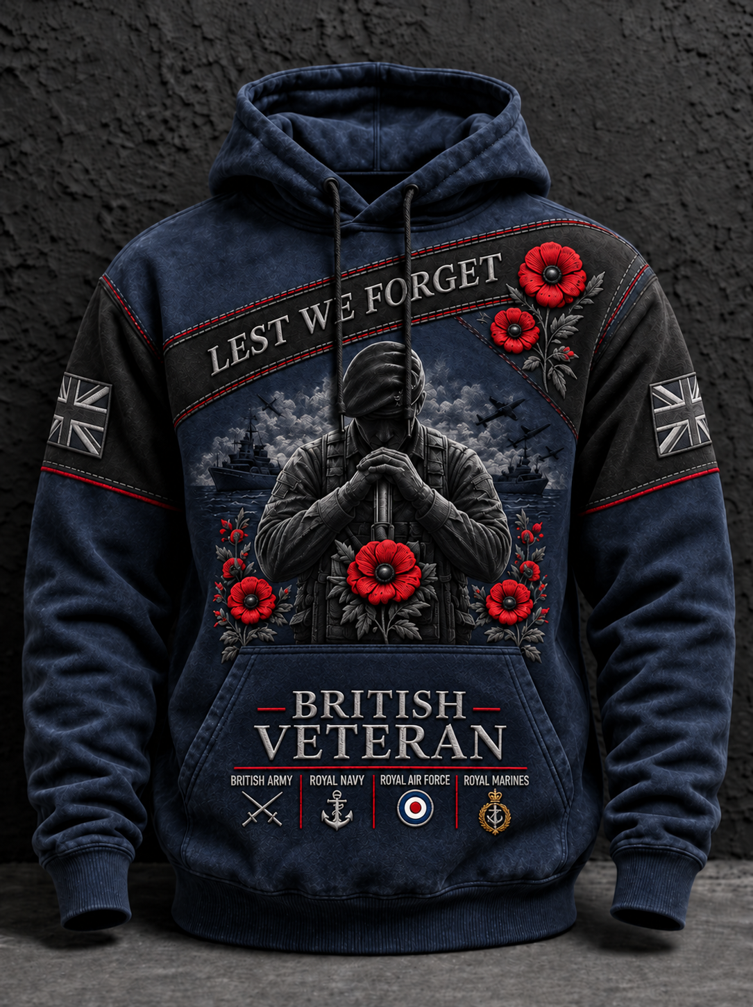 Men's Remembrance Day Lest We Forget Hoodie