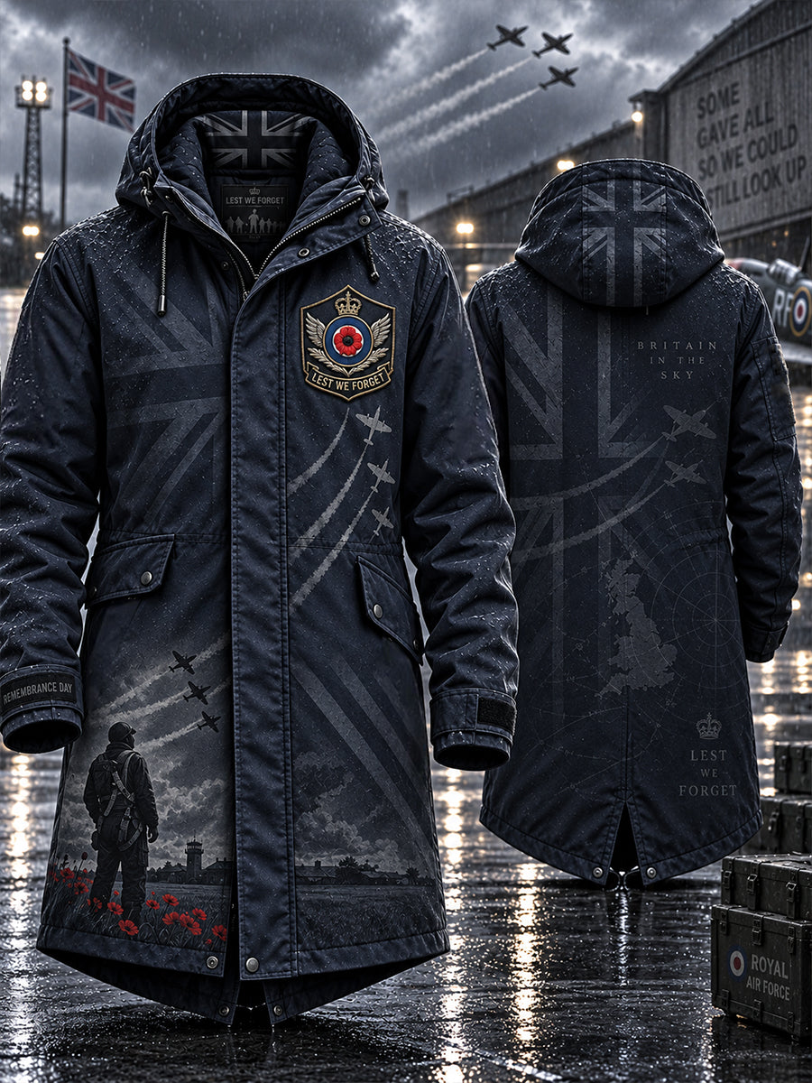 Men's Remembrance Day Lest We Forget Long Coat