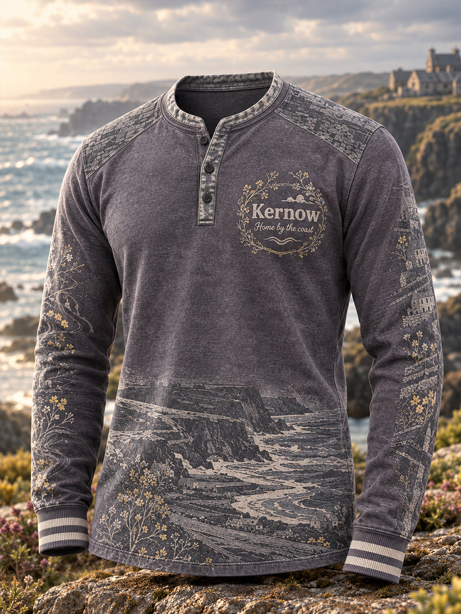 Men's UK Cornwall Long-Sleeve Henley Shirt