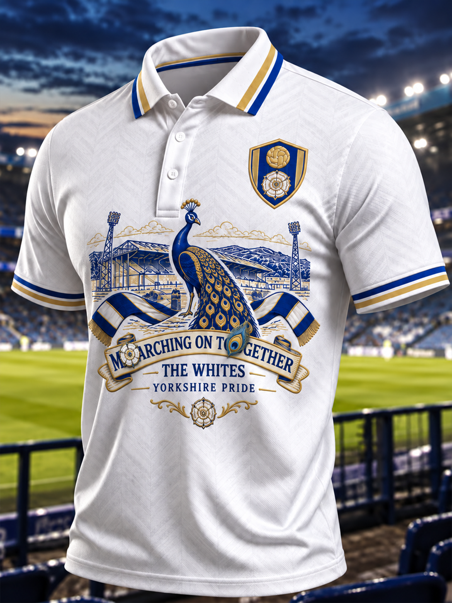 Men's UK football Lover Yorkshire rose graphic Printed polo shirt