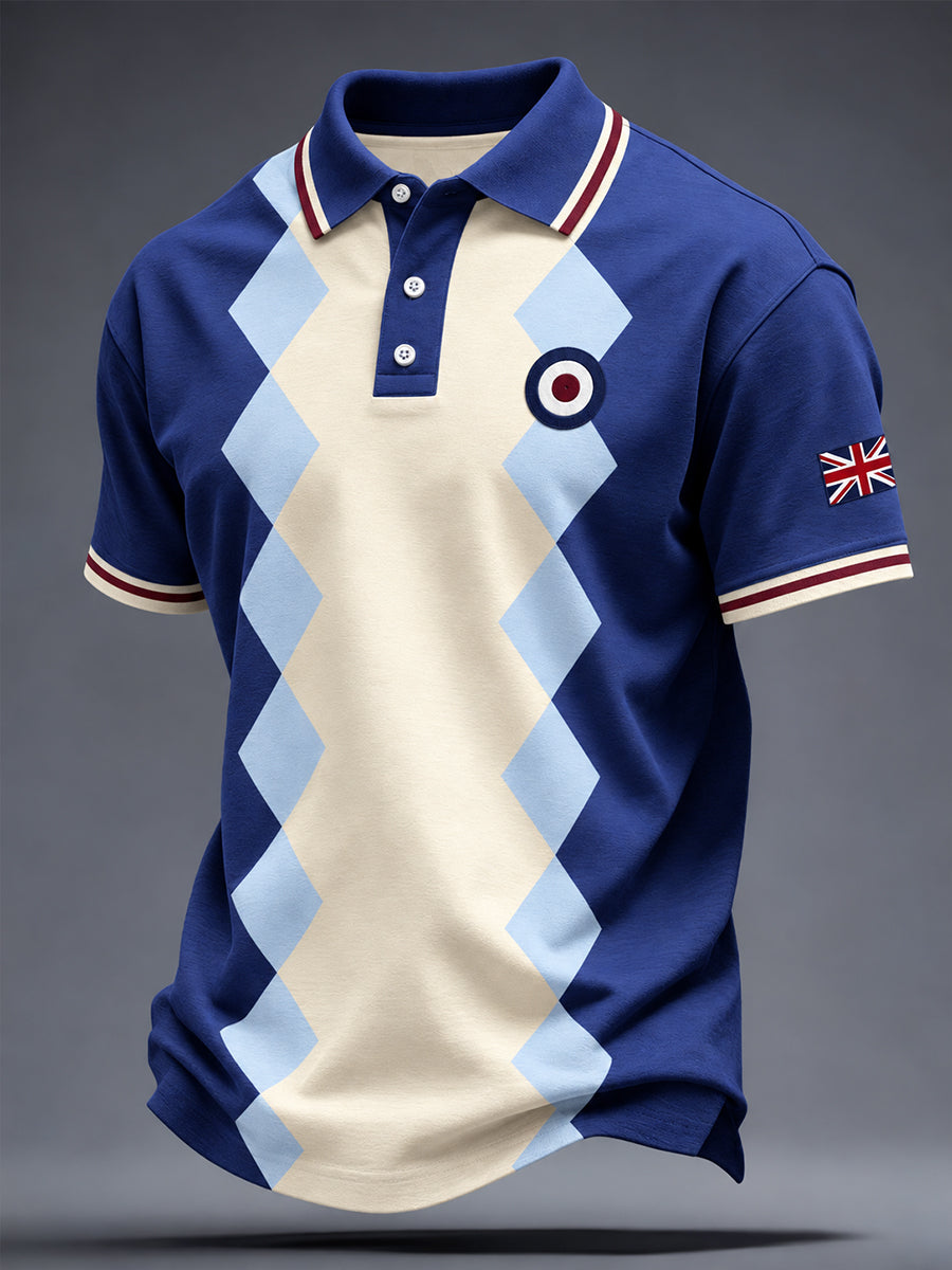 Men's UK Music Lover Mods Art Printed Casual Tops