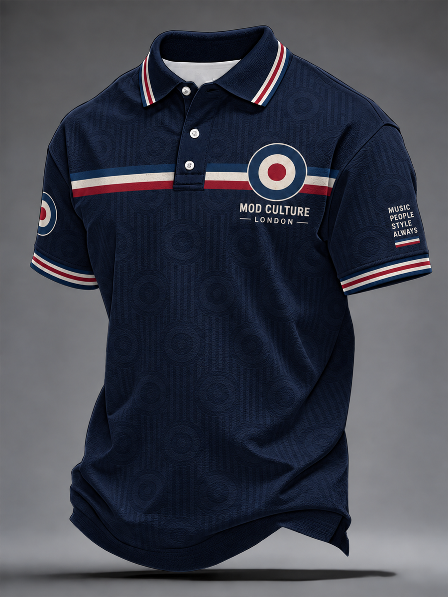 Men's UK Music Lover Mods Culture Printed polo shirt
