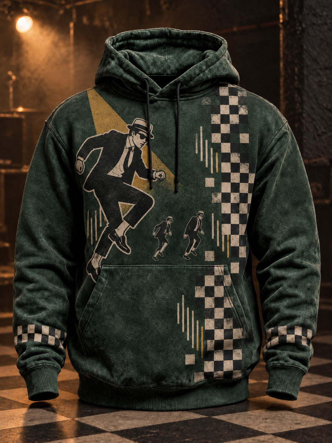 Men's Ska Revival Style Printed Hoodie