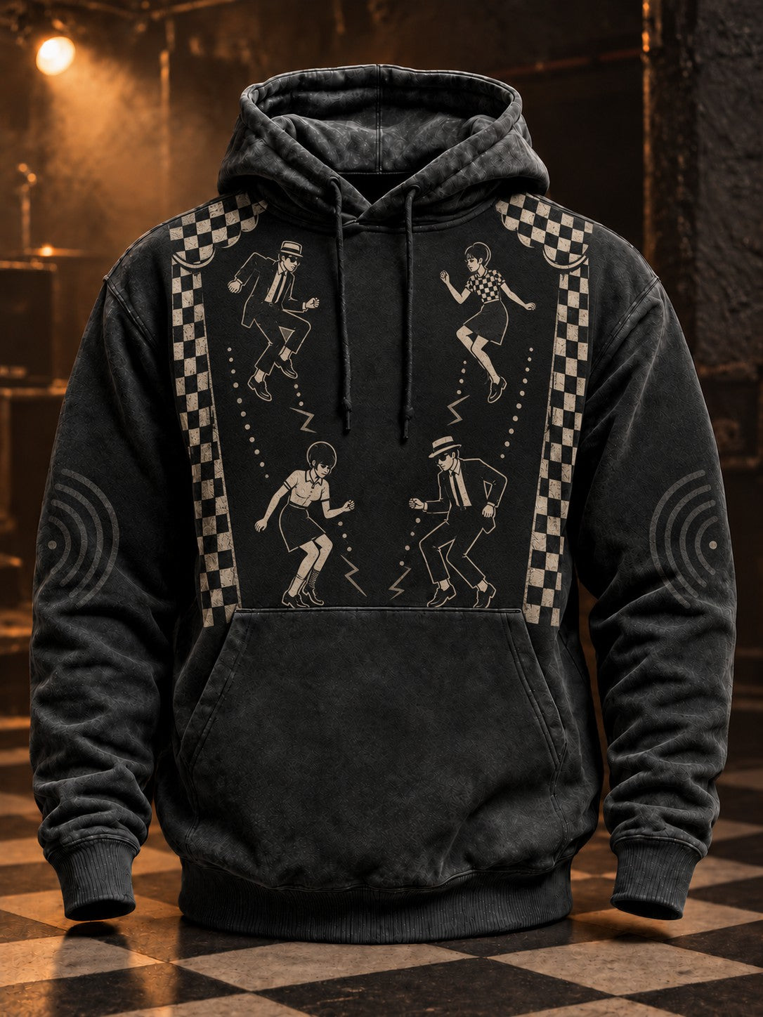 Men's Ska Revival Style Printed Hoodie